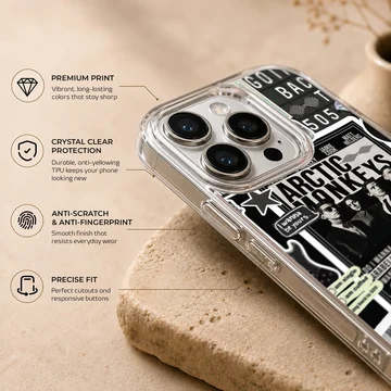 Arctic Monkeys collage design on phone case — Info