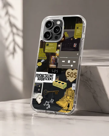 Arctic Monkeys themed digital illustration phone case — Hero