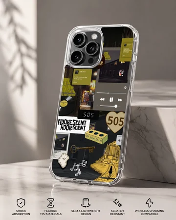 Arctic Monkeys themed digital illustration phone case — Specs