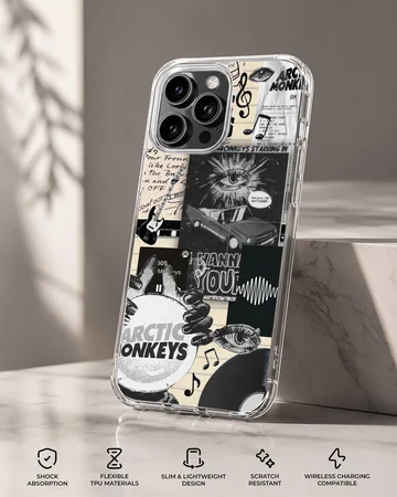 UV-printed Arctic Monkeys collage design phone case — Specs