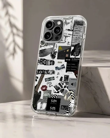 Arctic Monkeys collage design on phone case