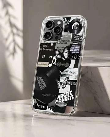 Arctic Monkeys collage design on phone case