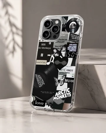 Arctic Monkeys collage design on phone case — Hero