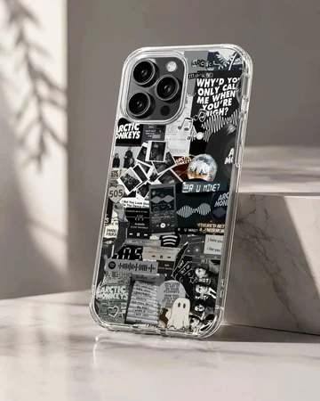 Arctic Monkeys collage design on phone case