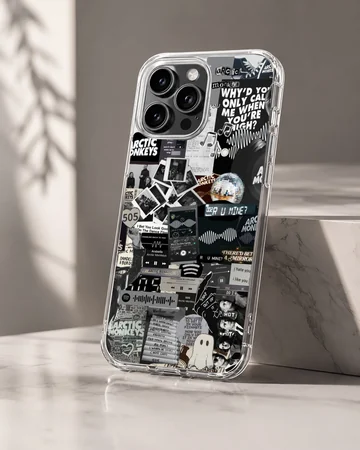 Arctic Monkeys collage design on phone case — Hero