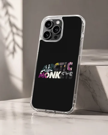 Arctic Monkeys bold typography design on phone case — Hero
