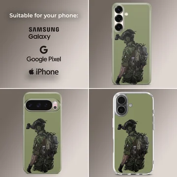 Army hero tactical illustration phone case — Collage