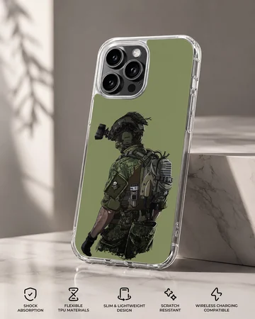 Army hero tactical illustration phone case — Specs