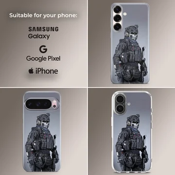 Army-themed tactical soldier phone case — Collage