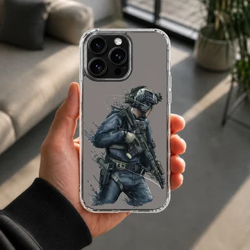 Army tactical soldier illustration on phone case — Lifestyle