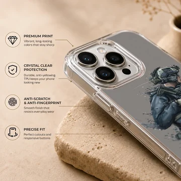 Army tactical soldier illustration on phone case — Info