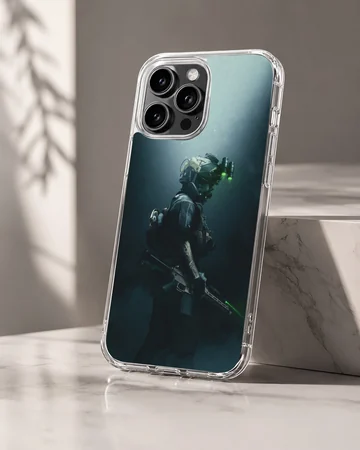 Army soldier digital illustration on phone case — Hero