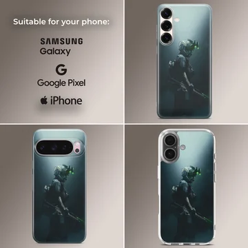 Army soldier digital illustration on phone case — Collage