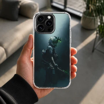 Army soldier digital illustration on phone case — Lifestyle