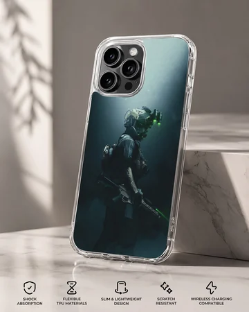 Army soldier digital illustration on phone case — Specs