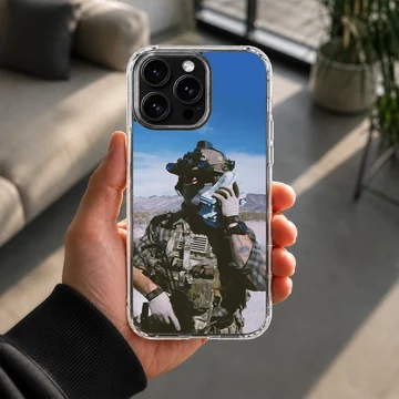Army themed phone case with tactical design — Lifestyle