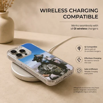 Army themed phone case with tactical design — Charging