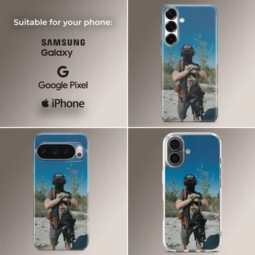 Army-themed photo on TPU phone case — Collage