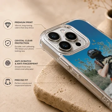 Army-themed photo on TPU phone case — Info