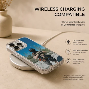 Army-themed photo on TPU phone case — Charging