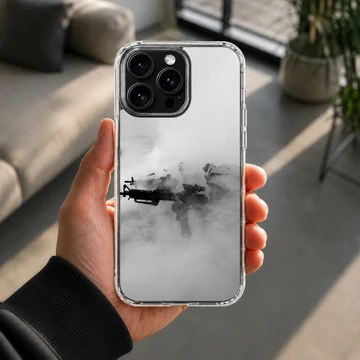 Dynamic army soldier black and white phone case — Lifestyle