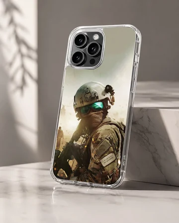 Army-themed phone case featuring a heroic soldier design — Hero
