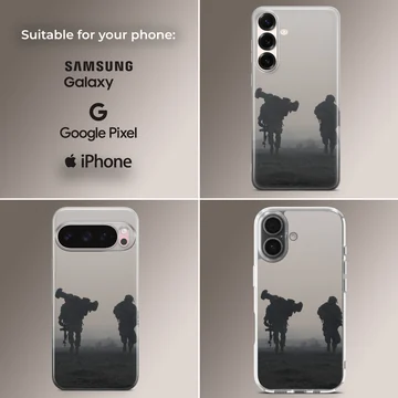 Photographic army silhouette on phone case — Collage