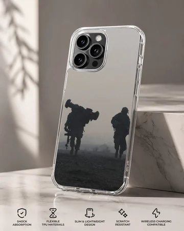Photographic army silhouette on phone case — Specs