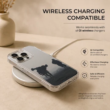 Photographic army silhouette on phone case — Charging