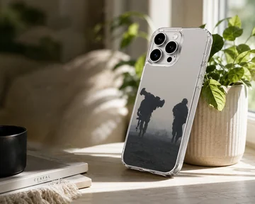 Photographic army silhouette on phone case — Lifestyle