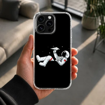 Astronaut floating in space illustration phone case — Lifestyle