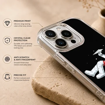 Astronaut floating in space illustration phone case — Info