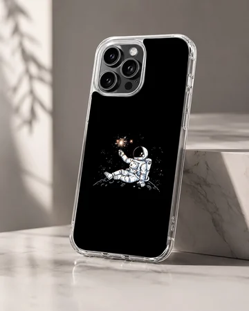 Astronaut exploring starry space - phone case — Hero