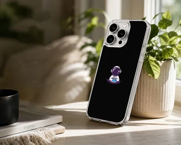 Astronaut artwork on black background phone case — Lifestyle