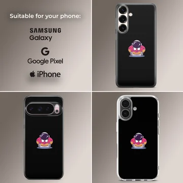 Astronaut holding a space donut design on phone case — Collage