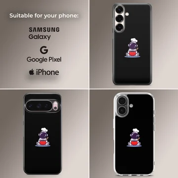 Cartoon astronaut in sci-fi tech-themed phone case — Collage