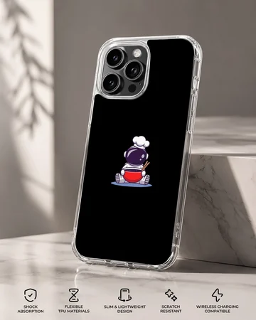 Cartoon astronaut in sci-fi tech-themed phone case — Specs