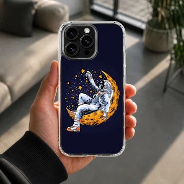 Astronaut floating in space on a phone case — Lifestyle