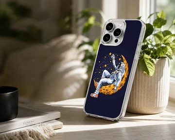 Astronaut floating in space on a phone case — Lifestyle