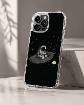 Astronaut adventure in space with cosmic elements phone case — Hero