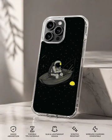 Astronaut adventure in space with cosmic elements phone case — Specs