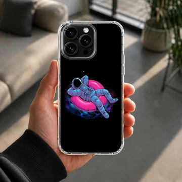 Digital illustration of an astronaut in space themed phone case — Lifestyle