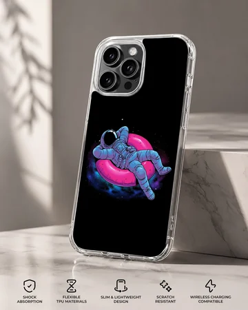 Digital illustration of an astronaut in space themed phone case — Specs