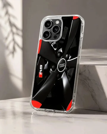 Dynamic Audi motor-sports design on phone case