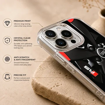 Dynamic Audi motor-sports design on phone case — Info