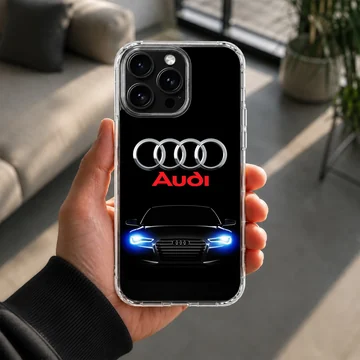 Phone case featuring Audi car with iconic rings and bold design. — Lifestyle