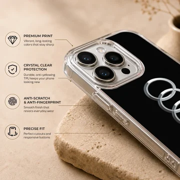Audi phone case with iconic rings design — Info