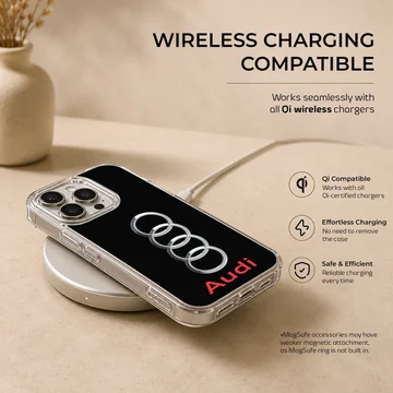Audi phone case with iconic rings design — Charging
