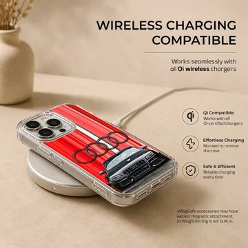Photographic Audi B501 in red with racing stripes phone case — Charging