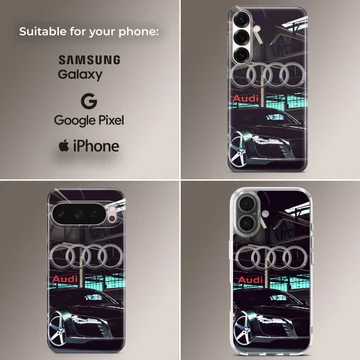 Audi inspired motor sports design on phone case — Collage